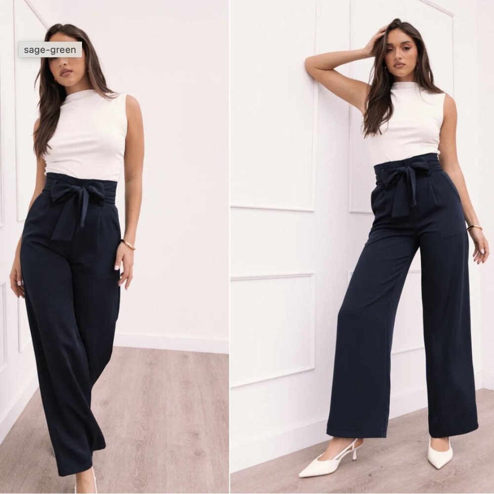 Petal & Pup Paper Bag Pant Navy Size 4 Never Worn